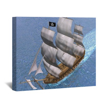 Pirate Ship - 3D Render Wall Art 60438125