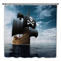 Pirate Ship On The High Seas Bath Decor 145637920