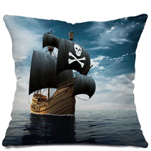 Pirate Ship On The High Seas Pillows 145637920