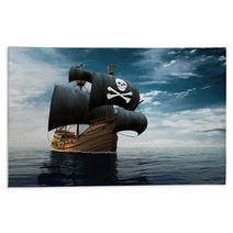 Pirate Ship On The High Seas Rugs 145637920
