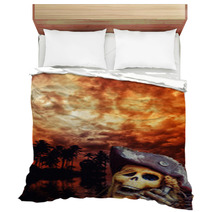 Pirate Skeleton In The Caribbeans Bedding 52910904