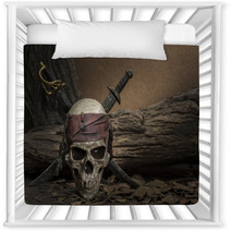 Pirate Skull With Two Swords Nursery Decor 123883659