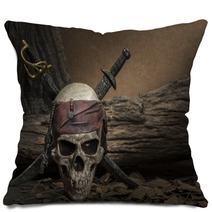 Pirate Skull With Two Swords Pillows 123883659
