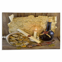 Pirate Treasures With Candle_2 Rugs 49391235