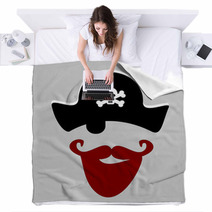 Pirate With Red Beard Blankets 51488214