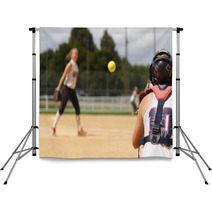Pitcher And Catcher Warming Up Backdrops 27529160