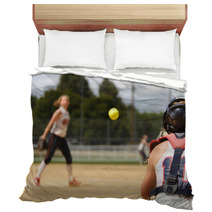 Pitcher And Catcher Warming Up Bedding 27529160