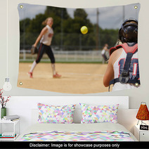 Pitcher And Catcher Warming Up Wall Art 27529160