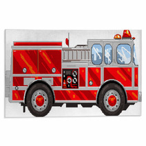 PixelArt: FireTruck Rugs 26336914