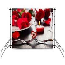 Place Setting For Valentine's Day Backdrops 58128924