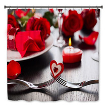 Place Setting For Valentine's Day Bath Decor 58128924