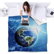 Planet Earth In Space Blankets 60048246