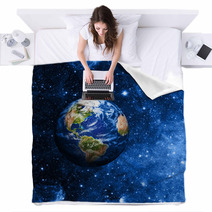 Planet Earth In Space Blankets 60274978