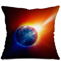 Planet Earth In Space Pillows 67674223