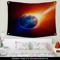 Planet Earth In Space Wall Art 67674223