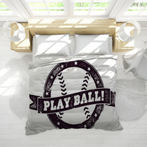Play Ball Baseball Stamp Bedding 48575888