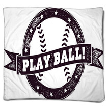 Play Ball Baseball Stamp Blankets 48575888