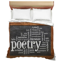 Poetry Word Cloud Bedding 76290713