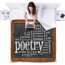 Poetry Word Cloud Blankets 76290713