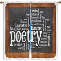 Poetry Word Cloud Window Curtains 76290713