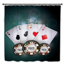 Poker Cards And Chips Bath Decor 29132706