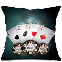 Poker Cards And Chips Pillows 29132706