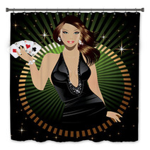 Poker Lady Bath Decor 28276748