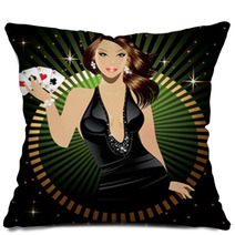 Poker Lady Pillows 28276748