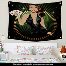 Poker Lady Wall Art 28276748