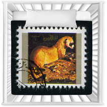 Polecat or Ferret Vintage Stamp Design Nursery Decor 100130223