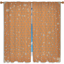Polka Dot Background. Vintage Vector Rhombus Pattern Window Curtains 68851240