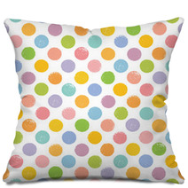 Polka dot stamp stamp background Pillows 66983329