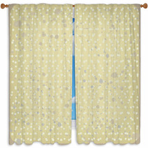 Polka Dot Vintage Background. Vector Rhombus Pattern Window Curtains 68850865