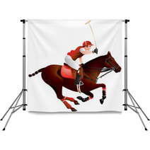 Polo Horse And Player Backdrops 35393307