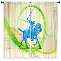 Polo Horse Player Window Curtains 55682117
