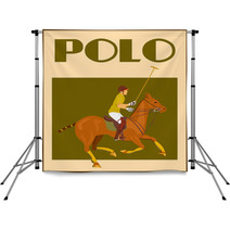Polo Player On Horse Poster Backdrops 65868535