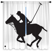 Polo Pony Silhouette Window Curtains 54511313