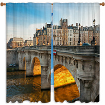 Pont Neuf Ile De La Cite Paris  France Window Curtains 47806939