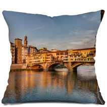 Ponte Vecchio,  Florence, Italy Pillows 51796399
