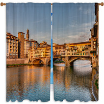 Ponte Vecchio,  Florence, Italy Window Curtains 51796399