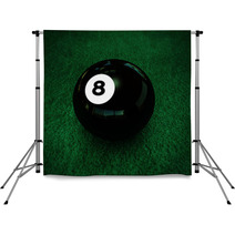 Pool Ball Number Eight Backdrops 62564738
