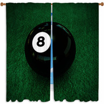Pool Ball Number Eight Window Curtains 62564738