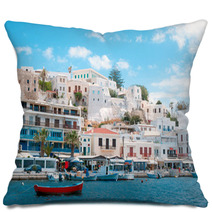 Port On The Island Of Naxos Pillows 64519066