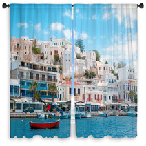 Port On The Island Of Naxos Window Curtains 64519066