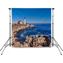 Portland Head Lighthouse In Cape Elizabeth, Maine Backdrops 65055710