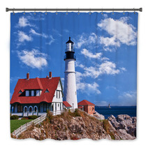 Portland Head Lighthouse In Cape Elizabeth, Maine Bath Decor 44085046