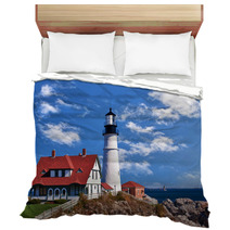 Portland Head Lighthouse In Cape Elizabeth, Maine Bedding 44085046