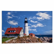 Portland Head Lighthouse In Cape Elizabeth, Maine Rugs 44085046