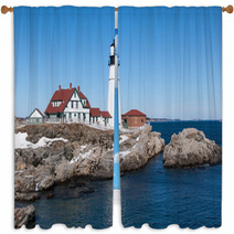 Portland, Maine - Portland Head Light Window Curtains 64388001