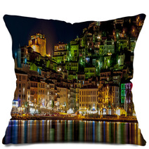 Porto Santo Stefano Veduta Notturna Pillows 47687431